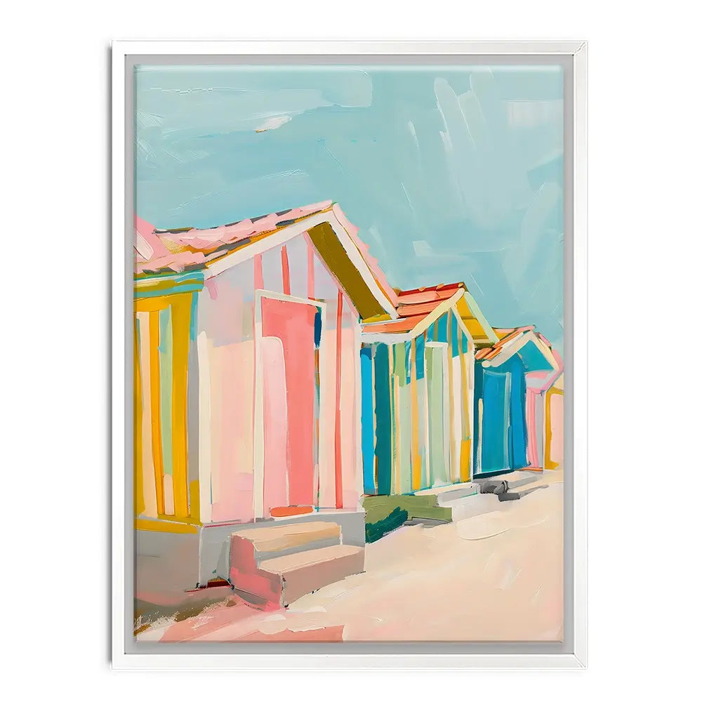 Beach Bungalows Canvas Print Beach Bungalows Canvas Print wall art product LSR Design Studio - Independent