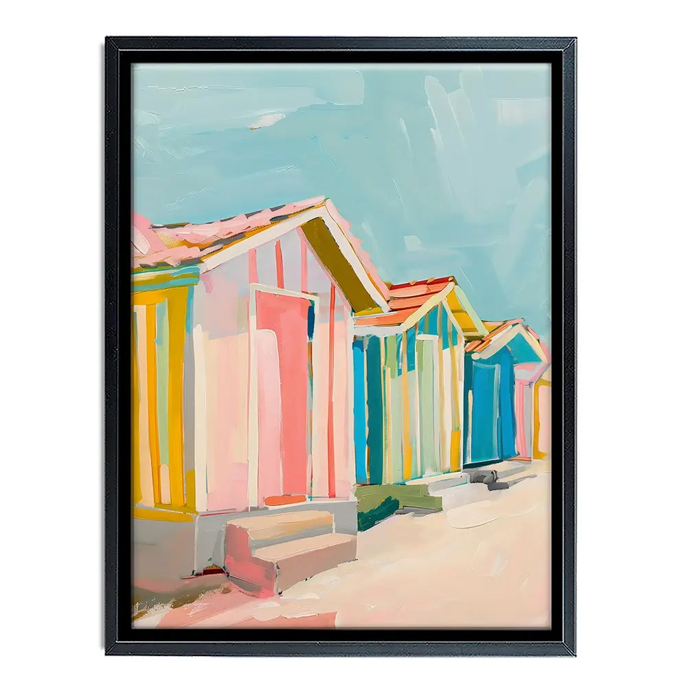 Beach Bungalows Canvas Print Beach Bungalows Canvas Print wall art product LSR Design Studio - Independent