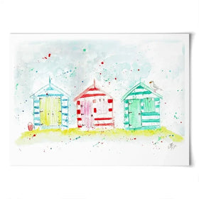 Beach Hut Splash Art Print Beach Hut Splash Art Print wall art product Jamie Taylor