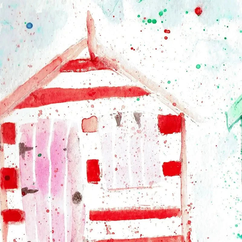 Beach Hut Splash Art Print Beach Hut Splash Art Print wall art product Jamie Taylor