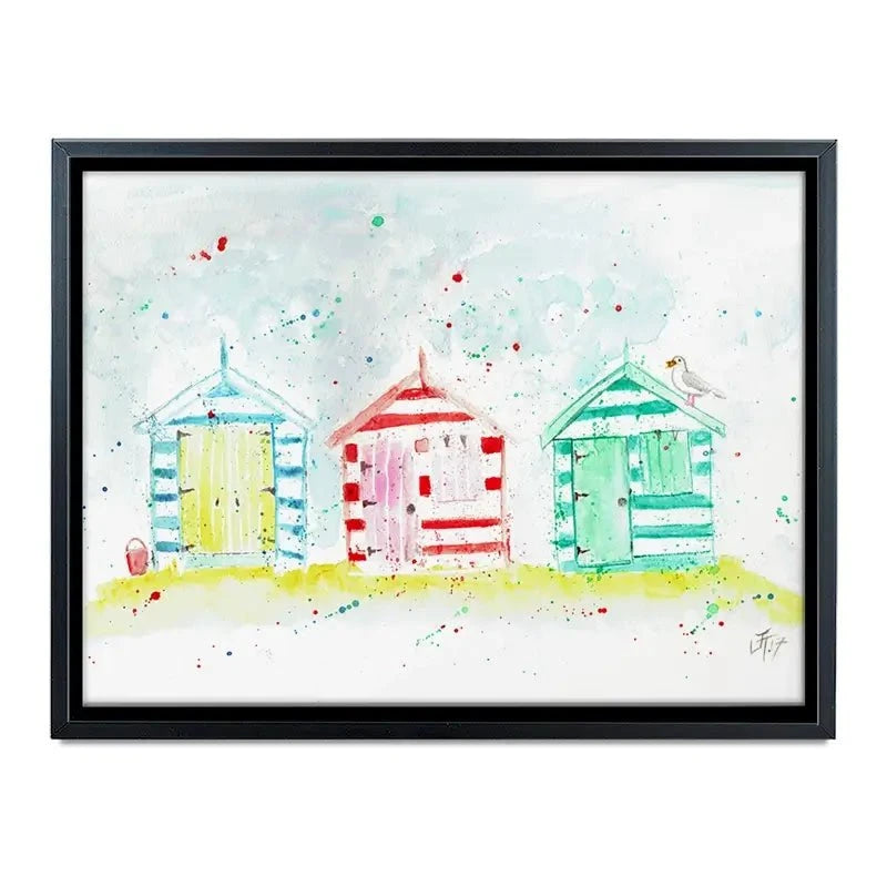 Beach Hut Splash Canvas Print Beach Hut Splash Canvas Print wall art product Jamie Taylor