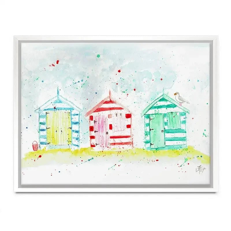 Beach Hut Splash Canvas Print Beach Hut Splash Canvas Print wall art product Jamie Taylor
