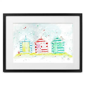 Beach Hut Splash Framed Art Print Beach Hut Splash Framed Art Print wall art product Jamie Taylor