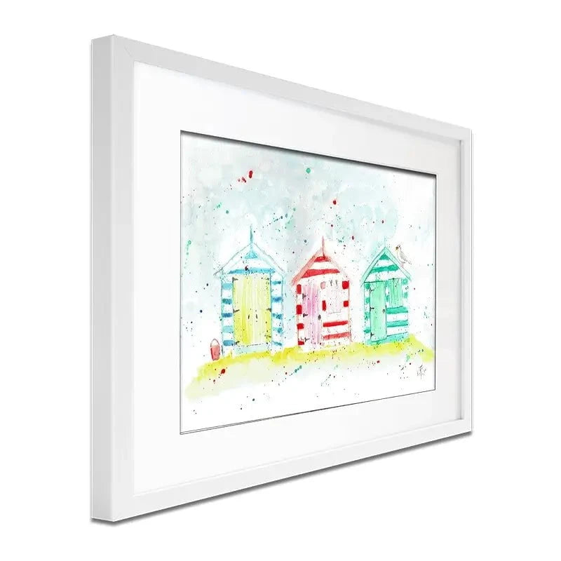 Beach Hut Splash Framed Art Print Beach Hut Splash Framed Art Print wall art product Jamie Taylor