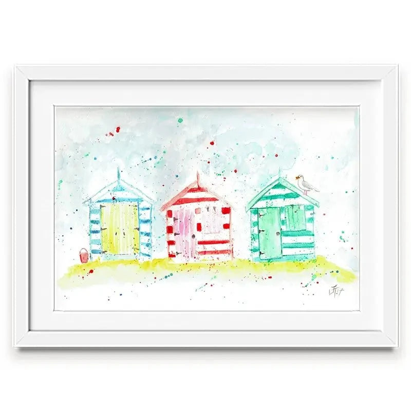 Beach Hut Splash Framed Art Print Beach Hut Splash Framed Art Print wall art product Jamie Taylor