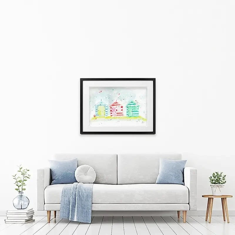 Beach Hut Splash Framed Art Print Beach Hut Splash Framed Art Print wall art product Jamie Taylor
