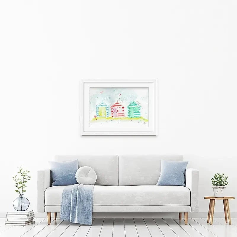 Beach Hut Splash Framed Art Print Beach Hut Splash Framed Art Print wall art product Jamie Taylor