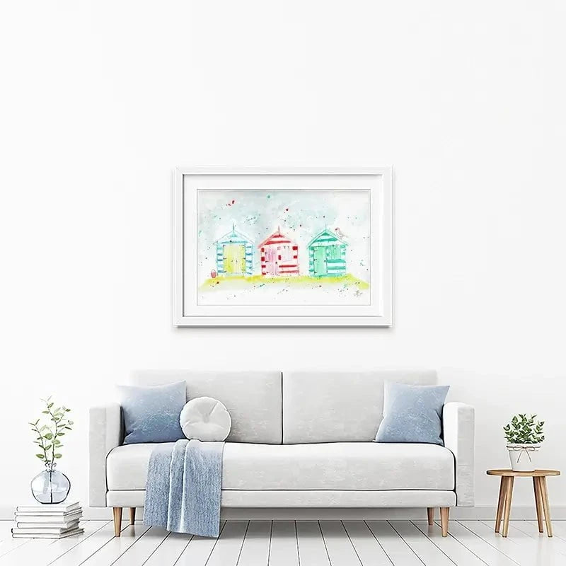 Beach Hut Splash Framed Art Print Beach Hut Splash Framed Art Print wall art product Jamie Taylor