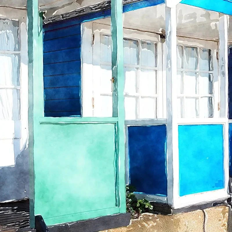 Beach Huts Art Print Beach Huts Art Print wall art product Helen Hotson / Shutterstock