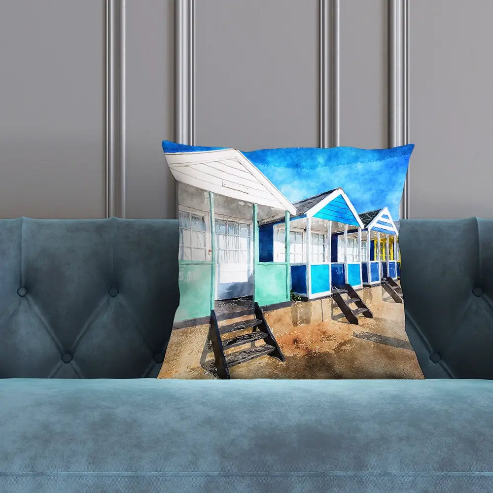 Beach Huts Cushion Beach Huts Cushion wall art product Helen Hotson / Shutterstock