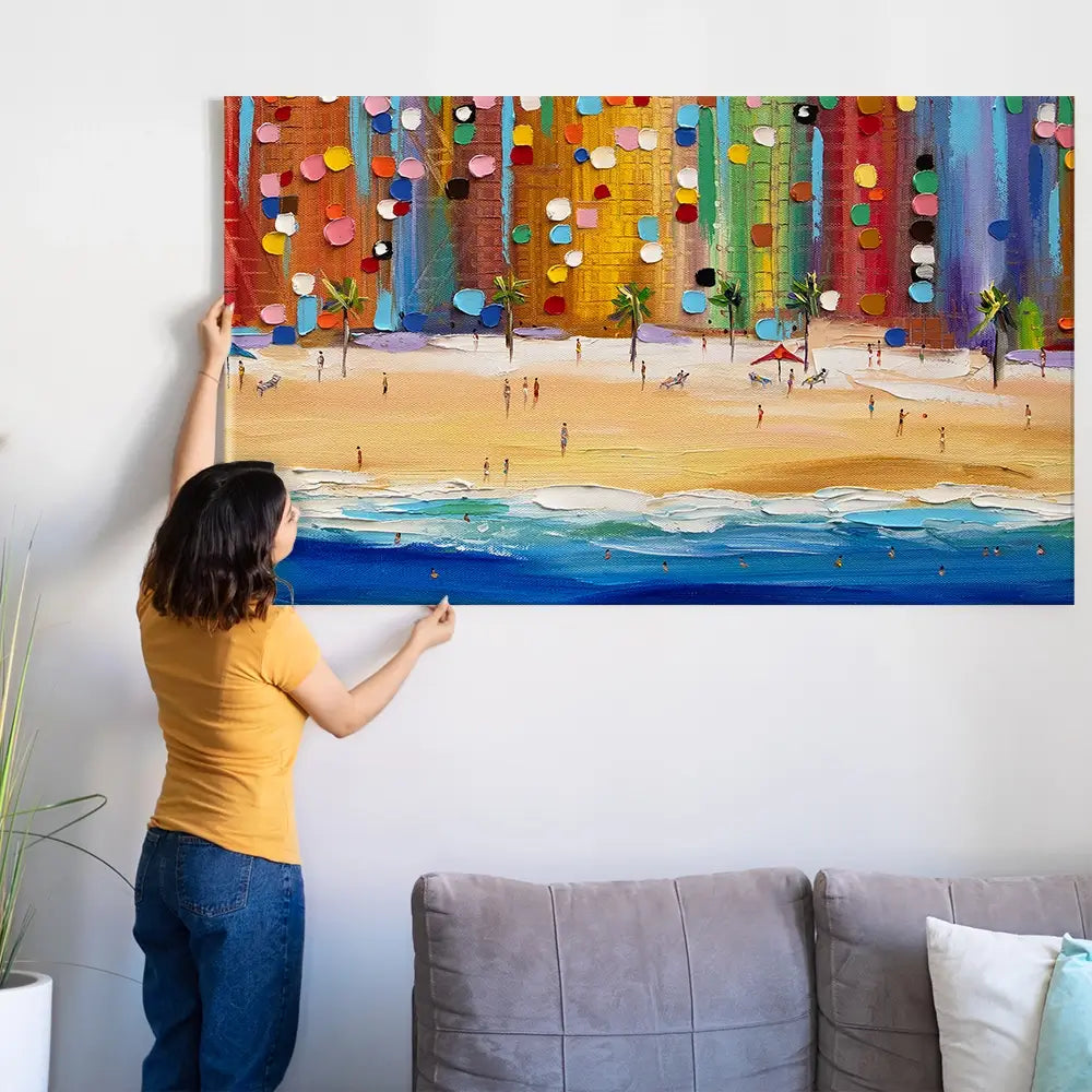 Beach Vibes Oversized Canvas Print Beach Vibes Oversized Canvas Print wall art product Ekaterina Ermilkina