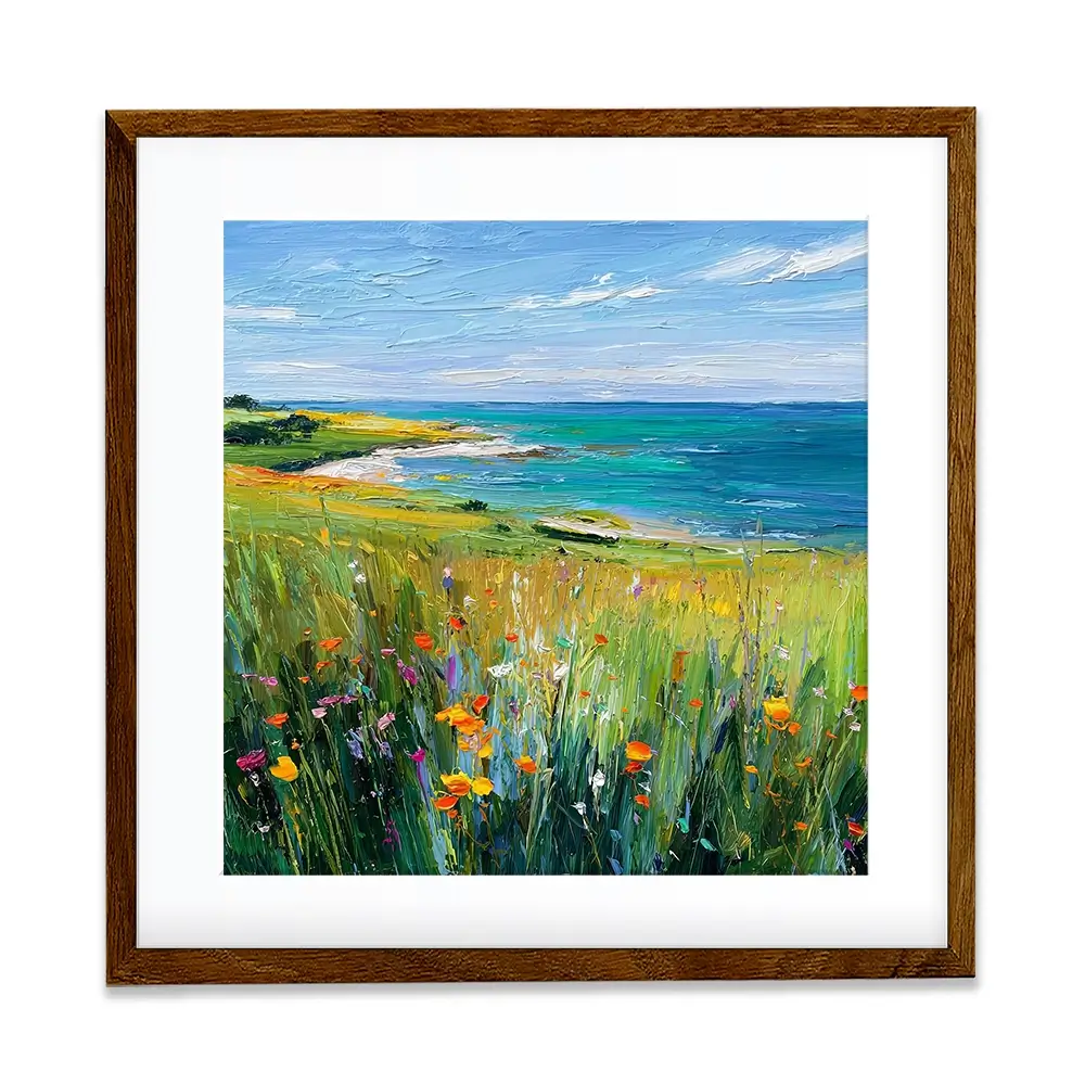 Beachy Blossoms Square Framed Art Print Beachy Blossoms Square Framed Art Print wall art product David Alexander Elder