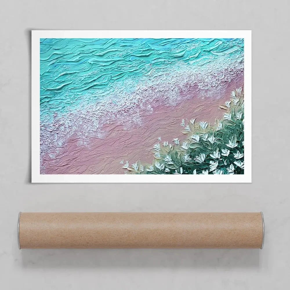 Beachy Flowers Art Print Beachy Flowers Art Print wall art product Nada Khatib