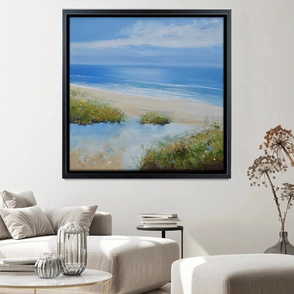Beachy Square Canvas Print Beachy Square Canvas Print wall art product Laure Bury