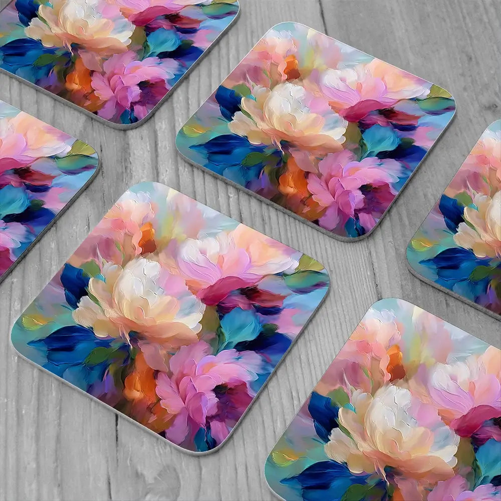 Beaming Bouquet Coaster Set Beaming Bouquet Coaster Set wall art product David Alexander Elder