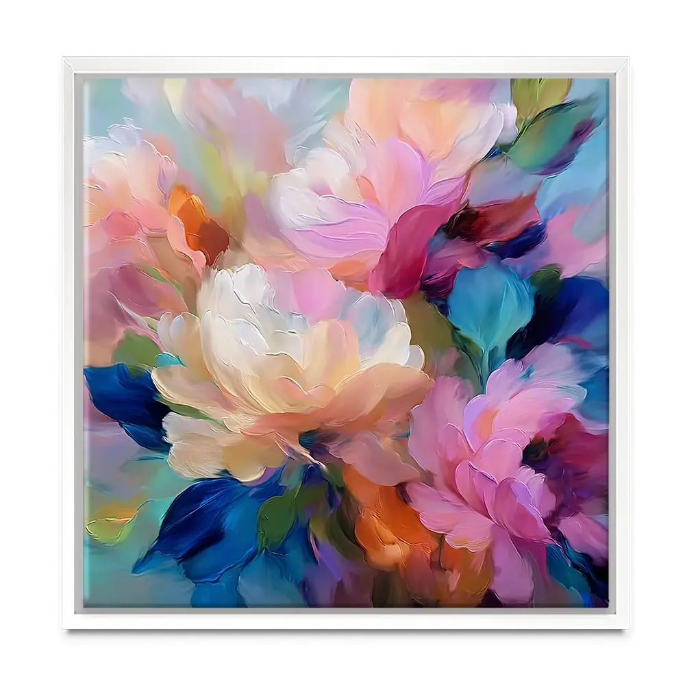 Beaming Bouquet Square Canvas Print Beaming Bouquet Square Canvas Print wall art product David Alexander Elder