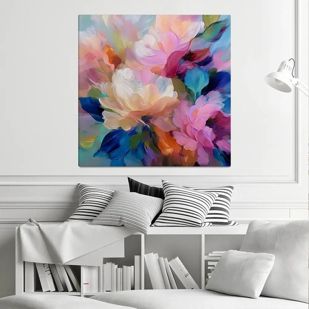 Beaming Bouquet Square Canvas Print Beaming Bouquet Square Canvas Print wall art product David Alexander Elder