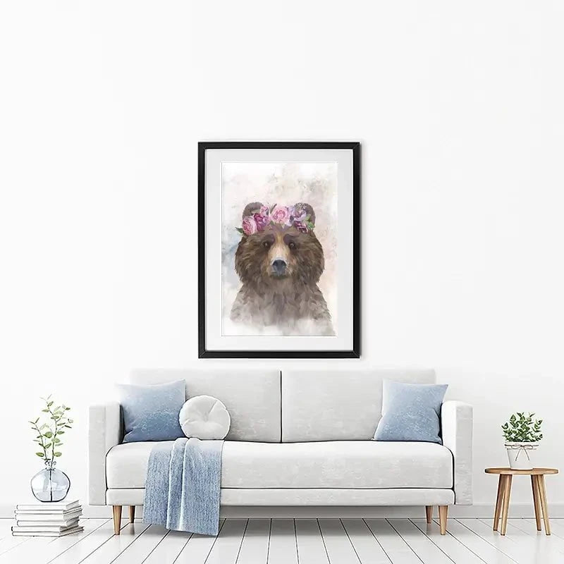 Bear Haze Framed Art Print Bear Haze Framed Art Print wall art product Sarah Manovski