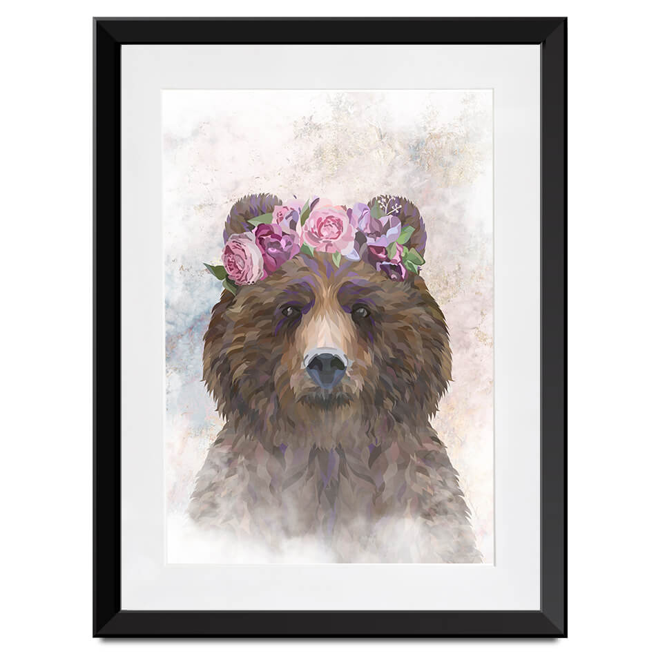 Bear Haze Framed Art Print Bear Haze Framed Art Print wall art product Sarah Manovski