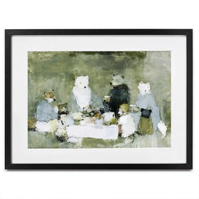 Bears At The Table Framed Art Print Bears At The Table Framed Art Print wall art product Chromatic Storm Studio