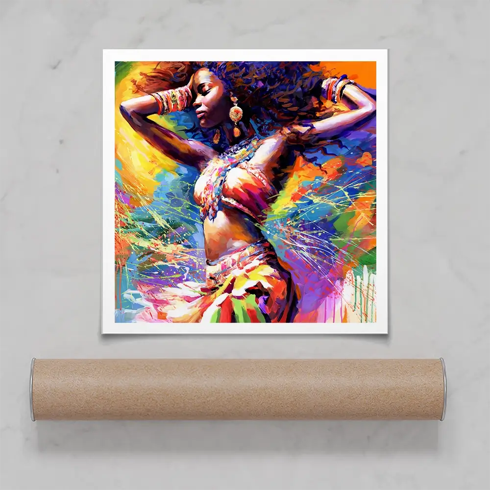Beautiful African Woman Square Art Print Beautiful African Woman Square Art Print wall art product Leon Devenice