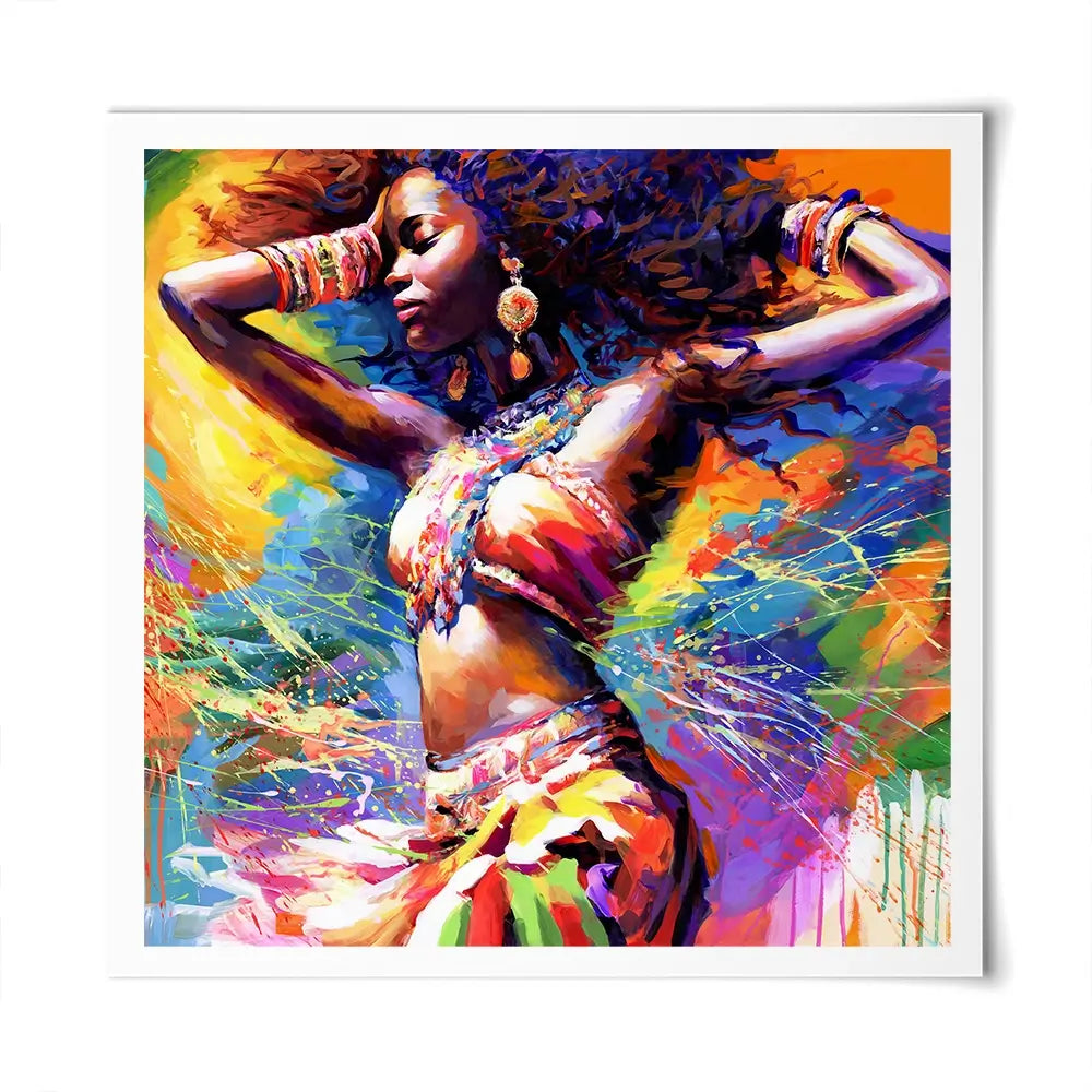 Beautiful African Woman Square Art Print Beautiful African Woman Square Art Print wall art product Leon Devenice
