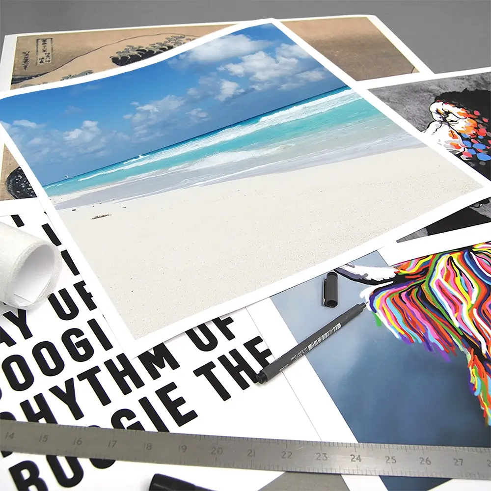 Beautiful Beach Scene Square Art Print Beautiful Beach Scene Square Art Print wall art product Ligia Aguilar / Shutterstock