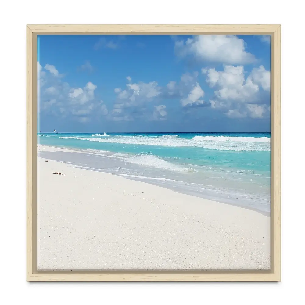 Beautiful Beach Scene Square Canvas Print Beautiful Beach Scene Square Canvas Print wall art product Ligia Aguilar / Shutterstock