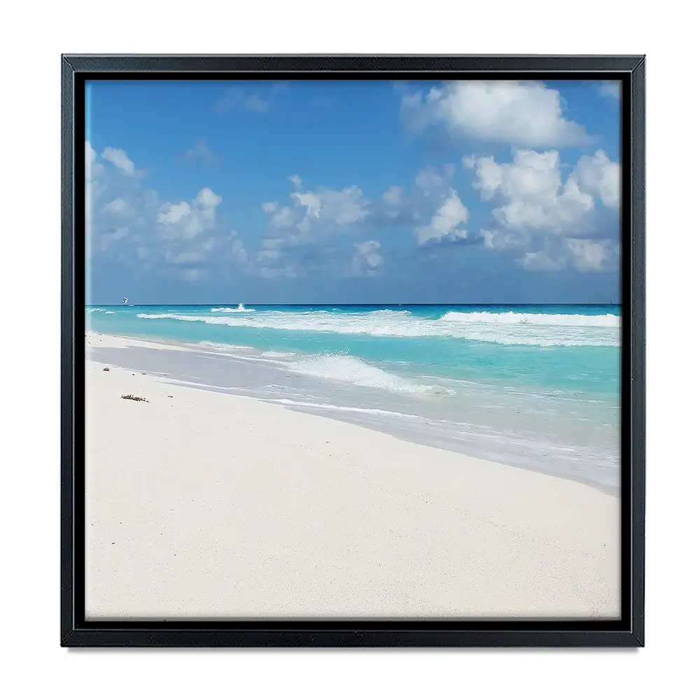 Beautiful Beach Scene Square Canvas Print Beautiful Beach Scene Square Canvas Print wall art product Ligia Aguilar / Shutterstock