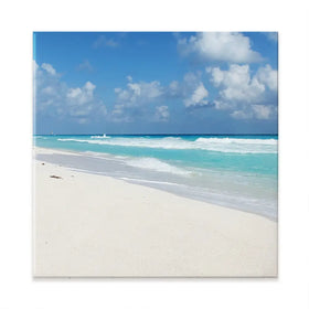 Beautiful Beach Scene Square Canvas Print Beautiful Beach Scene Square Canvas Print wall art product Ligia Aguilar / Shutterstock