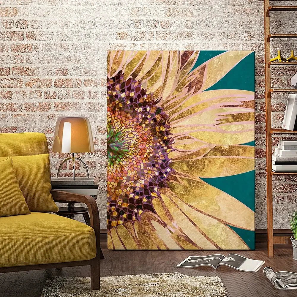Beautiful Sunflower Portrait Canvas Print Beautiful Sunflower Portrait Canvas Print wall art product Sarah Manovski
