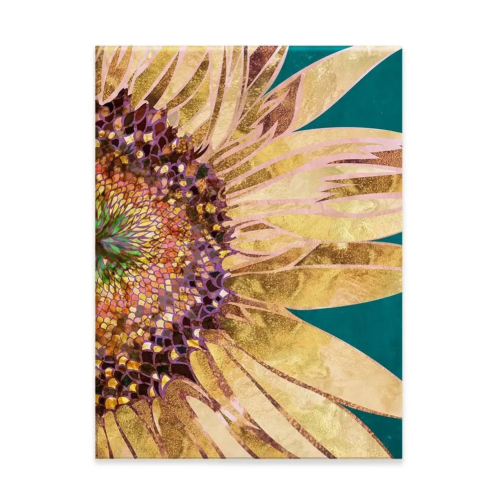Beautiful Sunflower Portrait Canvas Print Beautiful Sunflower Portrait Canvas Print wall art product Sarah Manovski