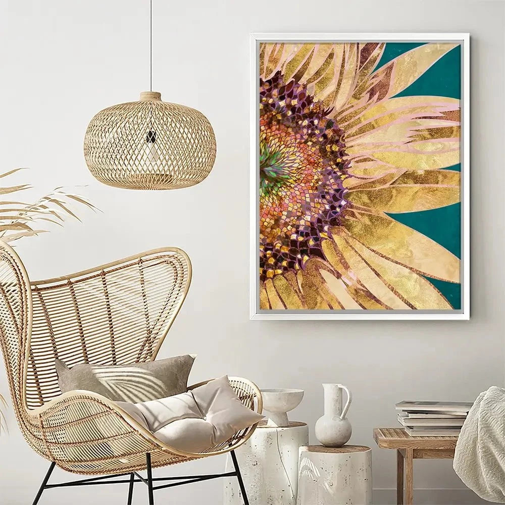 Beautiful Sunflower Portrait Canvas Print Beautiful Sunflower Portrait Canvas Print wall art product Sarah Manovski