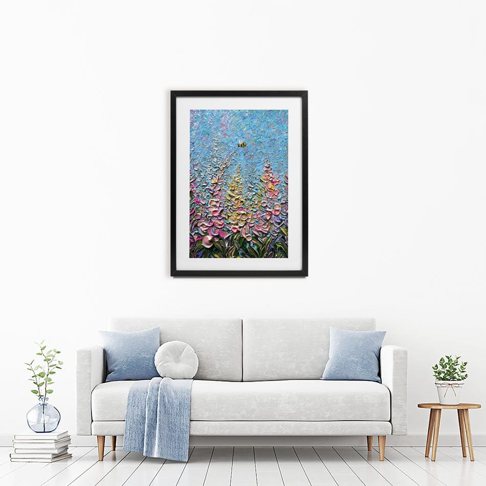 Bee Brave Framed Art Print wall art product Expression By Nada