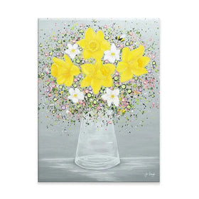 Bee Happy Canvas Print Bee Happy Canvas Print wall art product Jo Gough