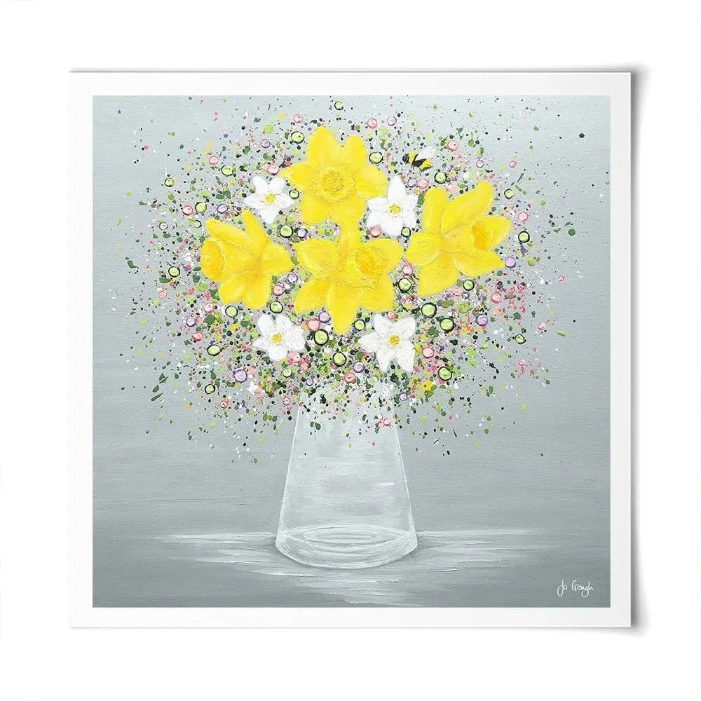 Bee Happy Square Art Print Bee Happy Square Art Print wall art product Jo Gough