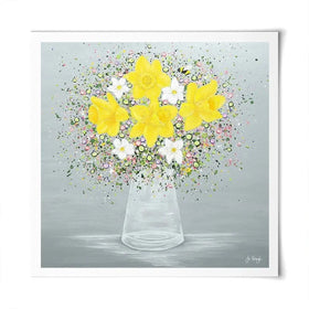 Bee Happy Square Art Print Bee Happy Square Art Print wall art product Jo Gough