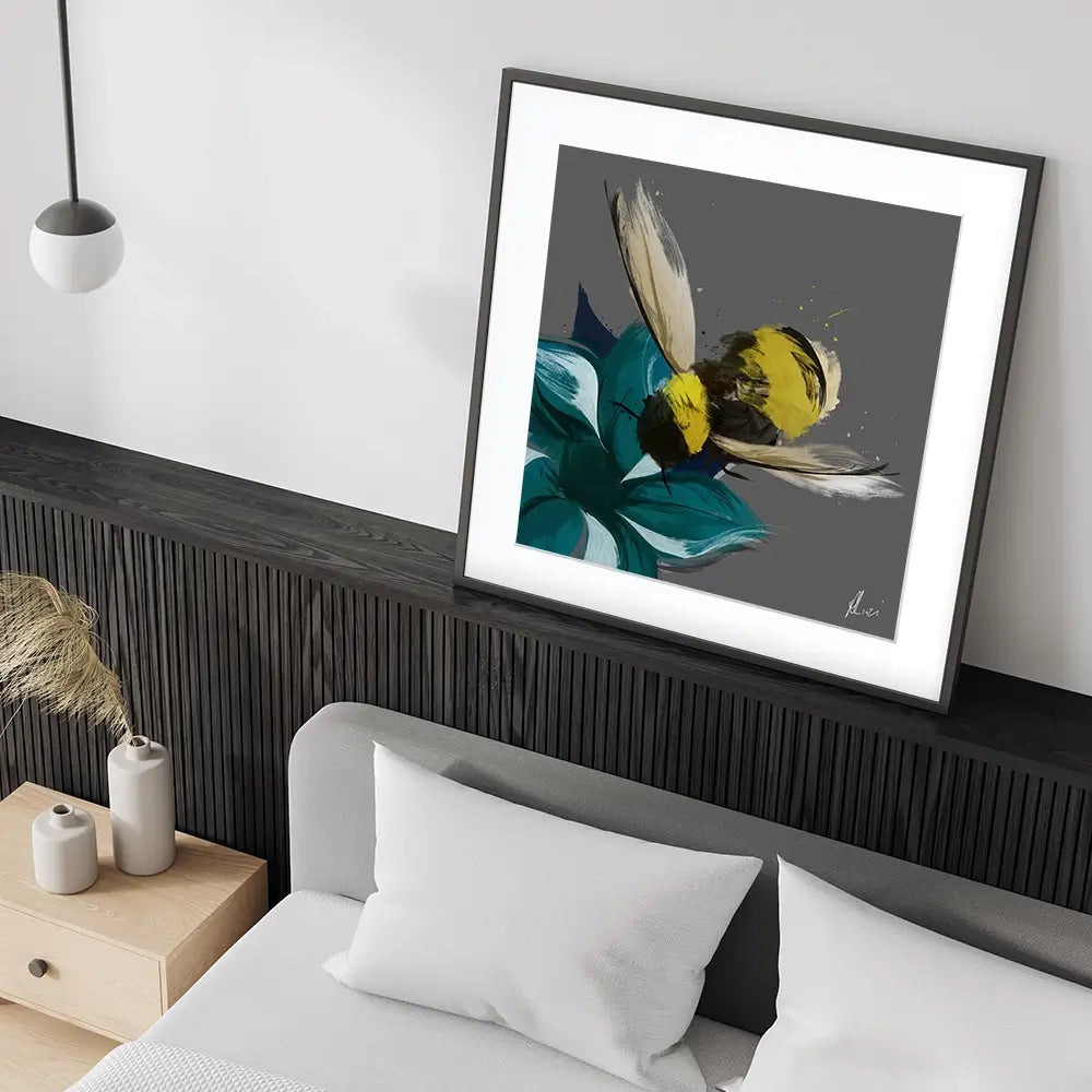 Bee In Flight Framed Art Print Bee In Flight Framed Art Print wall art product Aimee Linzi