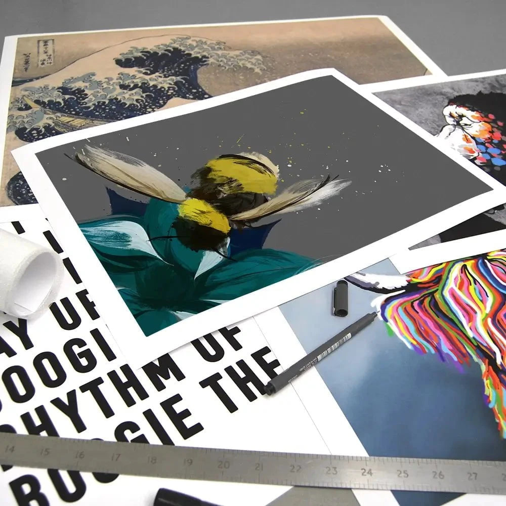 Bee On A Flower Art Print Bee On A Flower Art Print wall art product Aimee Linzi