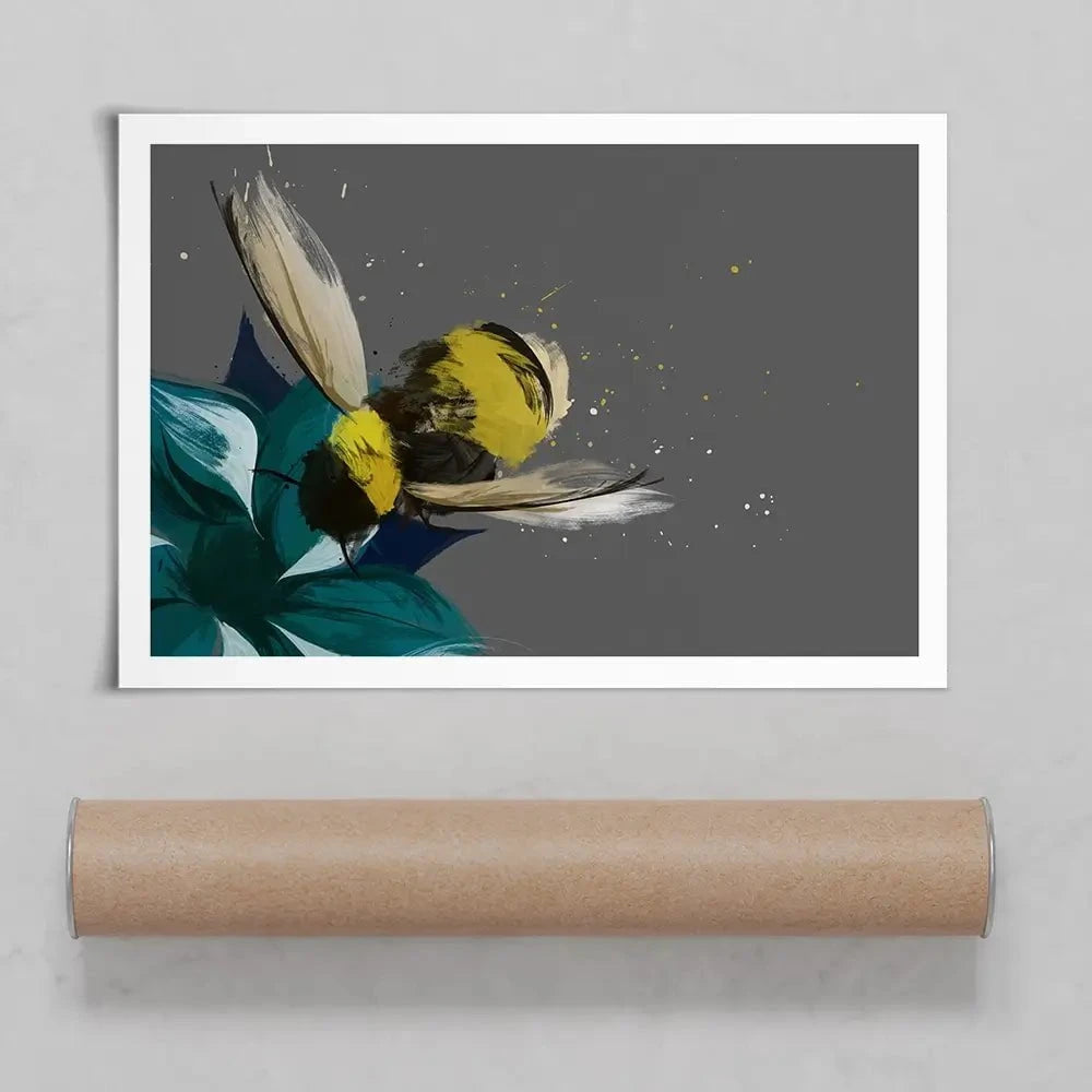 Bee On A Flower Art Print Bee On A Flower Art Print wall art product Aimee Linzi