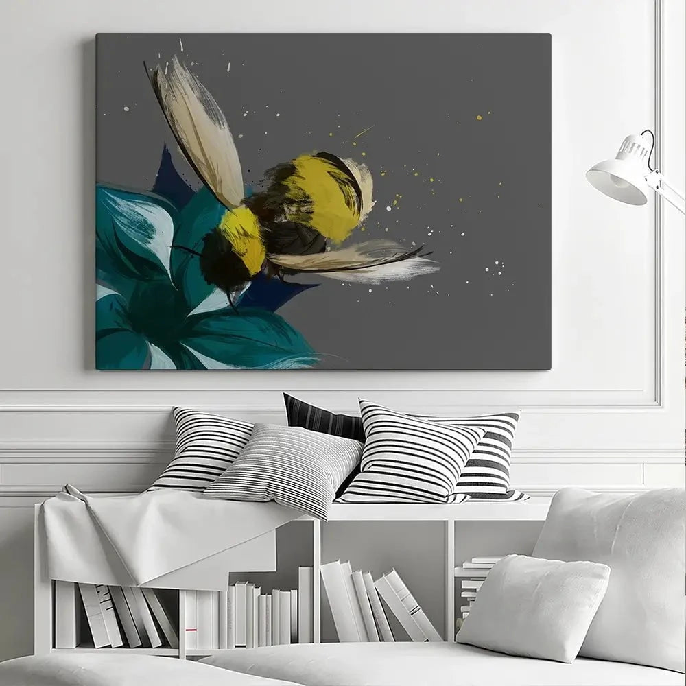 Bee On A Flower Canvas Print Bee On A Flower Canvas Print wall art product Aimee Linzi