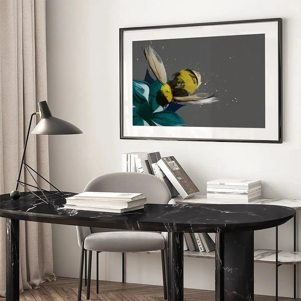 Bee On A Flower Framed Art Print Bee On A Flower Framed Art Print wall art product Aimee Linzi