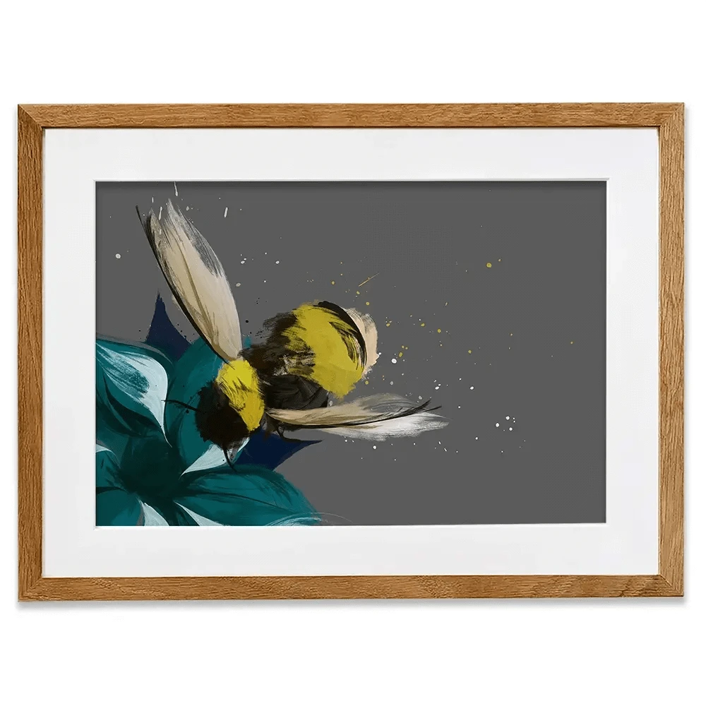 Bee On A Flower Framed Art Print Bee On A Flower Framed Art Print wall art product Aimee Linzi