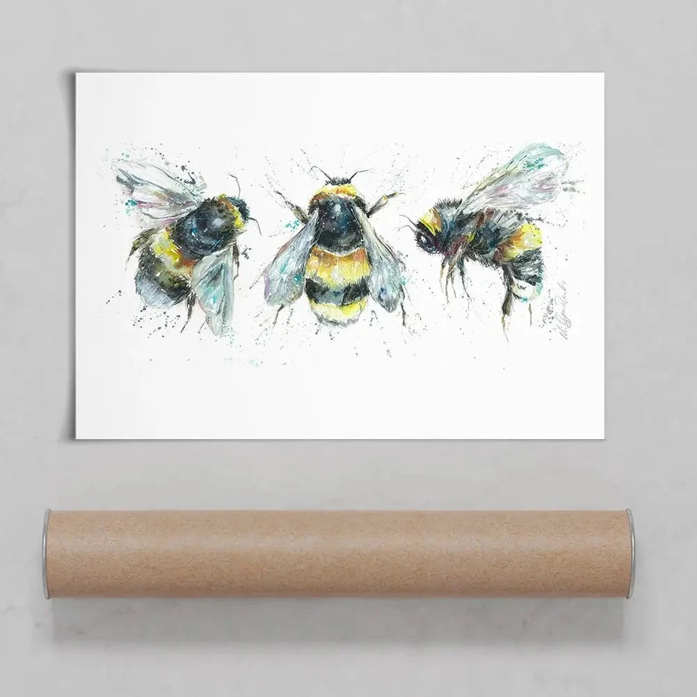 Bee Study Art Print Bee Study Art Print wall art product Nicola Jane Rowles
