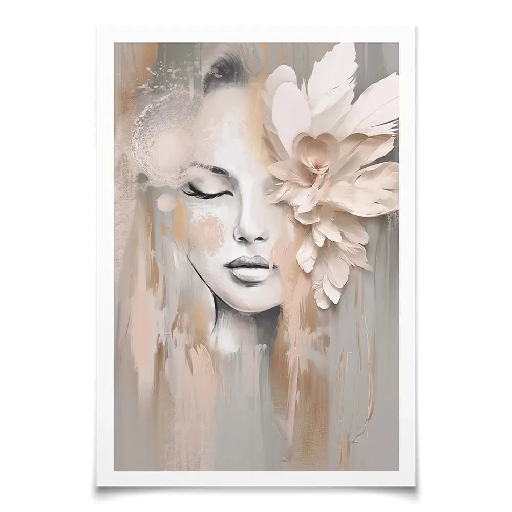Beige Petals Art Print Beige Petals Art Print wall art product Isabella Karolewicz
