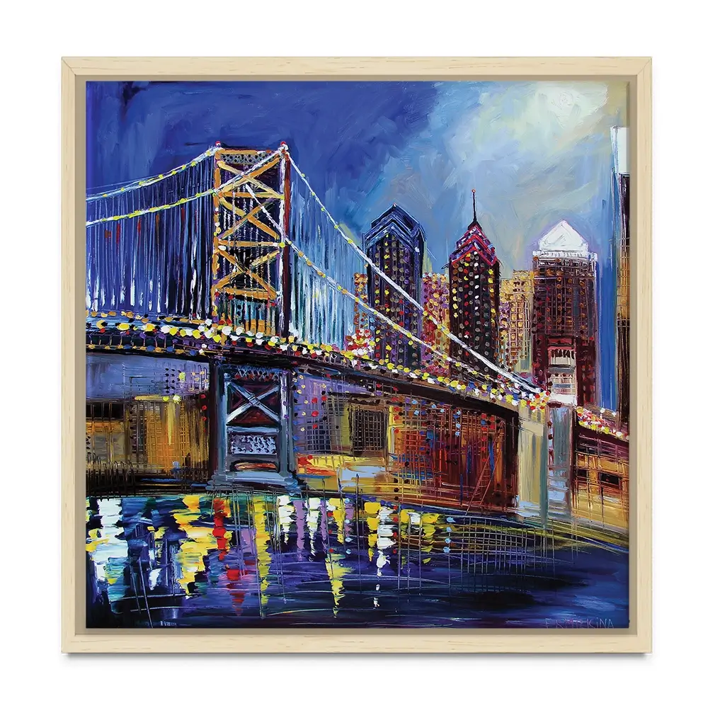 Benjamin Franklin Bridge Canvas Print Benjamin Franklin Bridge Canvas Print wall art product Ekaterina Ermilkina