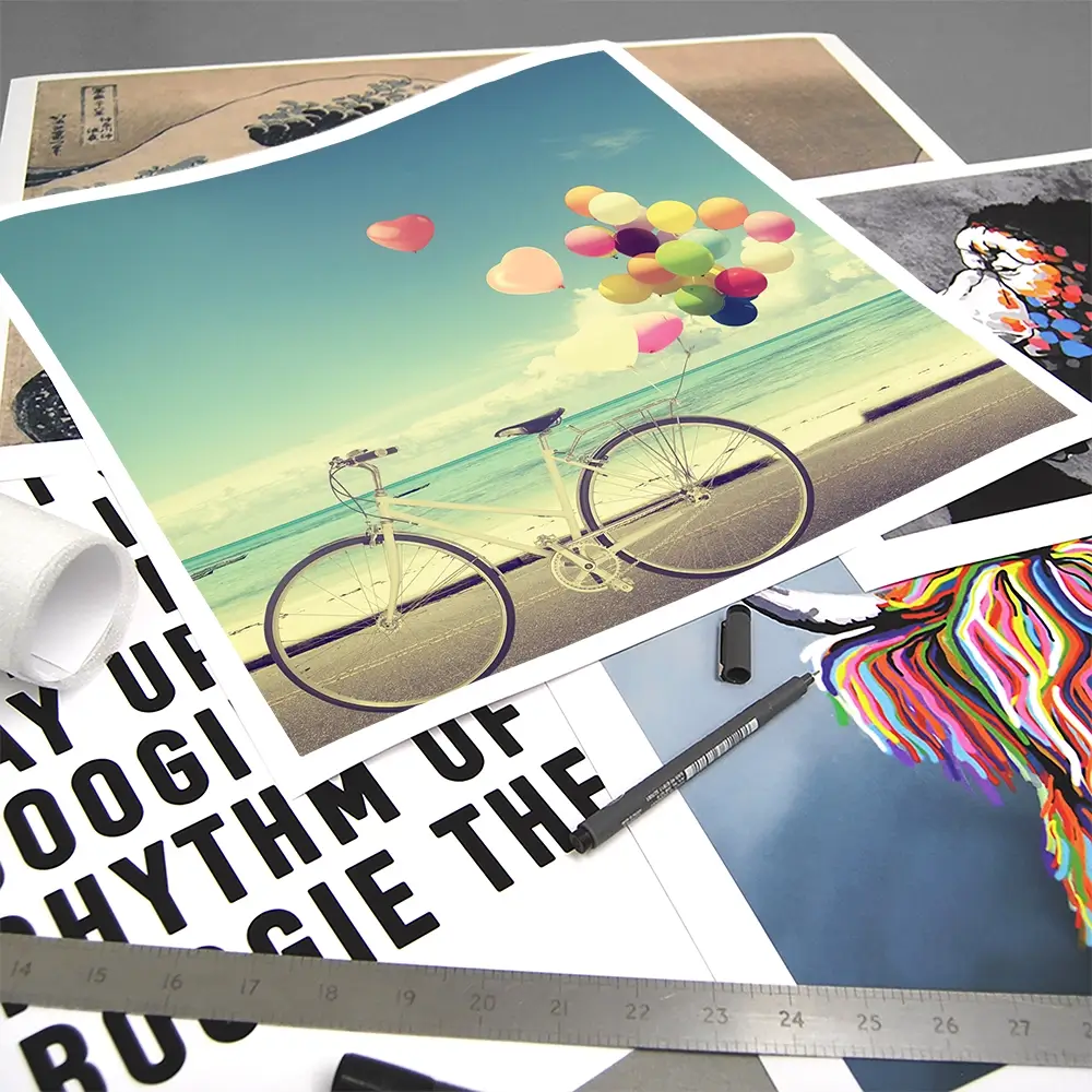 Bicycle And Balloons Square Art Print Bicycle And Balloons Square Art Print wall art product jakkapan / Shutterstock