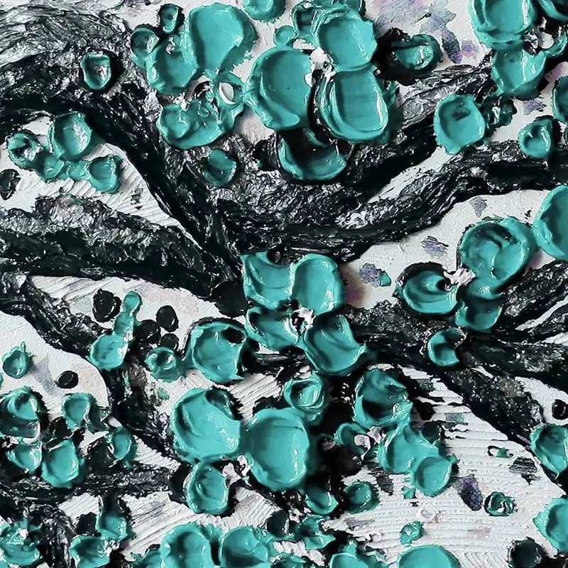 Big Bloom Turquoise Canvas Print Big Bloom Turquoise Canvas Print wall art product Nada Khatib