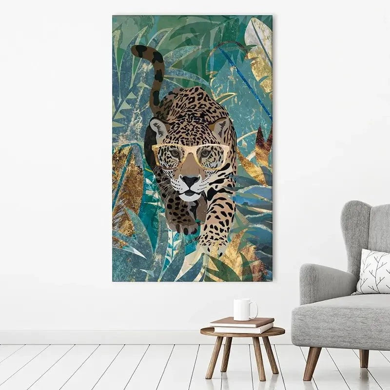 Big Cat Creeping Canvas Print Big Cat Creeping Canvas Print wall art product Sarah Manovski