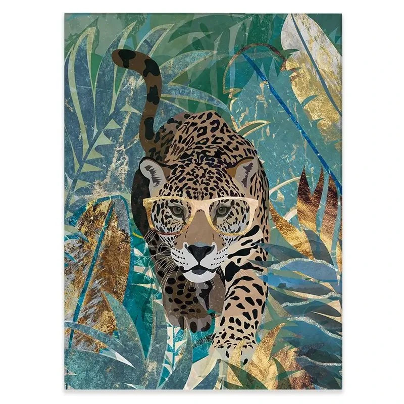 Big Cat Creeping Canvas Print Big Cat Creeping Canvas Print wall art product Sarah Manovski